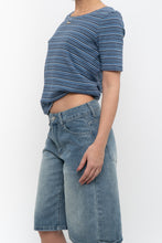 Load image into Gallery viewer, Vintage x NORTHERN REFLECTIONS Blue Striped Cotton Tee (M)