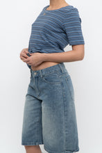 Load image into Gallery viewer, Vintage x NORTHERN REFLECTIONS Blue Striped Cotton Tee (M)