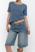 Load image into Gallery viewer, Vintage x NORTHERN REFLECTIONS Blue Striped Cotton Tee (M)
