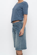 Load image into Gallery viewer, Vintage x NORTHERN REFLECTIONS Blue Striped Cotton Tee (M)