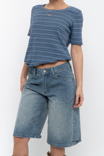 Load image into Gallery viewer, Vintage x NORTHERN REFLECTIONS Blue Striped Cotton Tee (M)