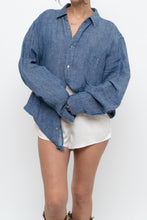 Load image into Gallery viewer, 7 FOR ALL MANKIND x Heathered Blue Linen Oversized Buttonup (M-XL)