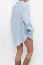 Load image into Gallery viewer, BABATON x Light Blue Oversized Linen Buttonup (S-XL)