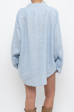 Load image into Gallery viewer, BABATON x Light Blue Oversized Linen Buttonup (S-XL)