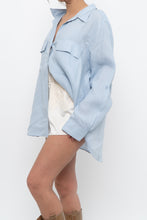 Load image into Gallery viewer, BABATON x Light Blue Oversized Linen Buttonup (S-XL)