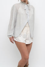 Load image into Gallery viewer, Vintage x Made in Hong Kong x OSCAR DE LA RENTA Silk Ruffle Blouse (XS-M)