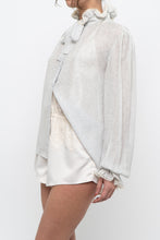 Load image into Gallery viewer, Vintage x Made in Hong Kong x OSCAR DE LA RENTA Silk Ruffle Blouse (XS-M)