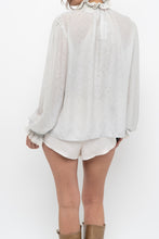 Load image into Gallery viewer, Vintage x Made in Hong Kong x OSCAR DE LA RENTA Silk Ruffle Blouse (XS-M)