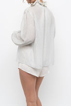Load image into Gallery viewer, Vintage x Made in Hong Kong x OSCAR DE LA RENTA Silk Ruffle Blouse (XS-M)