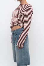 Load image into Gallery viewer, Vintage x Red, White Striped Cotton Long Sleeve (XS-L)