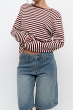 Load image into Gallery viewer, Vintage x Red, White Striped Cotton Long Sleeve (XS-L)