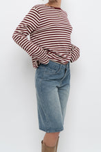 Load image into Gallery viewer, Vintage x Red, White Striped Cotton Long Sleeve (XS-L)