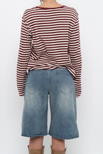 Load image into Gallery viewer, Vintage x Red, White Striped Cotton Long Sleeve (XS-L)