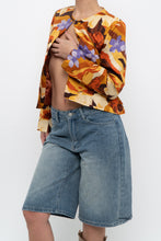 Load image into Gallery viewer, Vintage x HARVE BERNARD Orange Floral Raw Silk Blazer (XS-M)