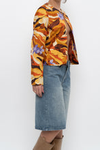 Load image into Gallery viewer, Vintage x HARVE BERNARD Orange Floral Raw Silk Blazer (XS-M)
