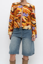 Load image into Gallery viewer, Vintage x HARVE BERNARD Orange Floral Raw Silk Blazer (XS-M)