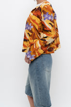 Load image into Gallery viewer, Vintage x HARVE BERNARD Orange Floral Raw Silk Blazer (XS-M)