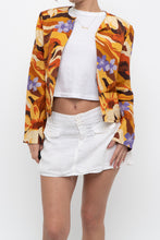Load image into Gallery viewer, Vintage x HARVE BERNARD Orange Floral Raw Silk Blazer (XS-M)