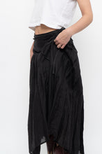 Load image into Gallery viewer, Vintage x DKNY Black Ramie, Cotton Pleated Maxi Skirt (L, XL)