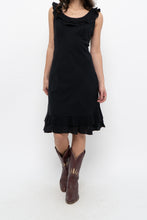 Load image into Gallery viewer, Vintage x Made in Canada x Black Cotton Midi Dress (S, M)