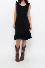 Load image into Gallery viewer, Vintage x Made in Canada x Black Cotton Midi Dress (S, M)