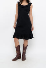 Load image into Gallery viewer, Vintage x Made in Canada x Black Cotton Midi Dress (S, M)