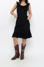 Load image into Gallery viewer, Vintage x Made in Canada x Black Cotton Midi Dress (S, M)