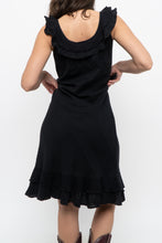 Load image into Gallery viewer, Vintage x Made in Canada x Black Cotton Midi Dress (S, M)