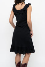 Load image into Gallery viewer, Vintage x Made in Canada x Black Cotton Midi Dress (S, M)