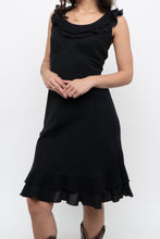 Load image into Gallery viewer, Vintage x Made in Canada x Black Cotton Midi Dress (S, M)