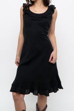 Load image into Gallery viewer, Vintage x Made in Canada x Black Cotton Midi Dress (S, M)