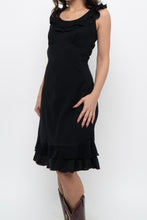 Load image into Gallery viewer, Vintage x Made in Canada x Black Cotton Midi Dress (S, M)