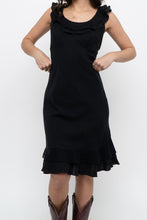 Load image into Gallery viewer, Vintage x Made in Canada x Black Cotton Midi Dress (S, M)