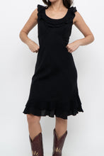 Load image into Gallery viewer, Vintage x Made in Canada x Black Cotton Midi Dress (S, M)