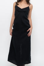 Load image into Gallery viewer, Vintage x OLD NAVY Black Linen Maxi Dress (S)