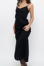 Load image into Gallery viewer, Vintage x OLD NAVY Black Linen Maxi Dress (S)