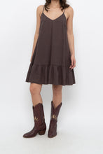 Load image into Gallery viewer, GLASSONS x Brown Linen Midi Dress (XS, S)