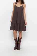 Load image into Gallery viewer, GLASSONS x Brown Linen Midi Dress (XS, S)