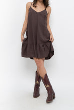 Load image into Gallery viewer, GLASSONS x Brown Linen Midi Dress (XS, S)