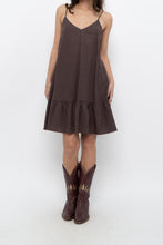 Load image into Gallery viewer, GLASSONS x Brown Linen Midi Dress (XS, S)