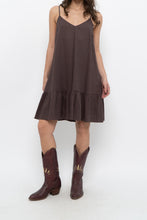 Load image into Gallery viewer, GLASSONS x Brown Linen Midi Dress (XS, S)