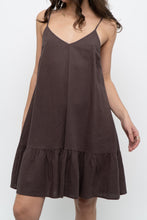 Load image into Gallery viewer, GLASSONS x Brown Linen Midi Dress (XS, S)