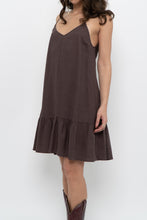 Load image into Gallery viewer, GLASSONS x Brown Linen Midi Dress (XS, S)
