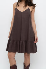 Load image into Gallery viewer, GLASSONS x Brown Linen Midi Dress (XS, S)