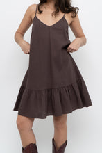 Load image into Gallery viewer, GLASSONS x Brown Linen Midi Dress (XS, S)