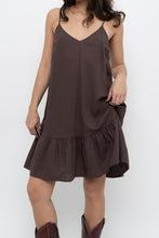 Load image into Gallery viewer, GLASSONS x Brown Linen Midi Dress (XS, S)