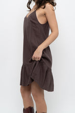 Load image into Gallery viewer, GLASSONS x Brown Linen Midi Dress (XS, S)