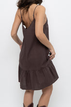 Load image into Gallery viewer, GLASSONS x Brown Linen Midi Dress (XS, S)
