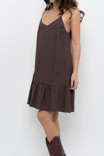 Load image into Gallery viewer, GLASSONS x Brown Linen Midi Dress (XS, S)