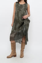 Load image into Gallery viewer, Vintage x Made in Italy x Green Tie-Dye Linen Midi Dress (XS-M)